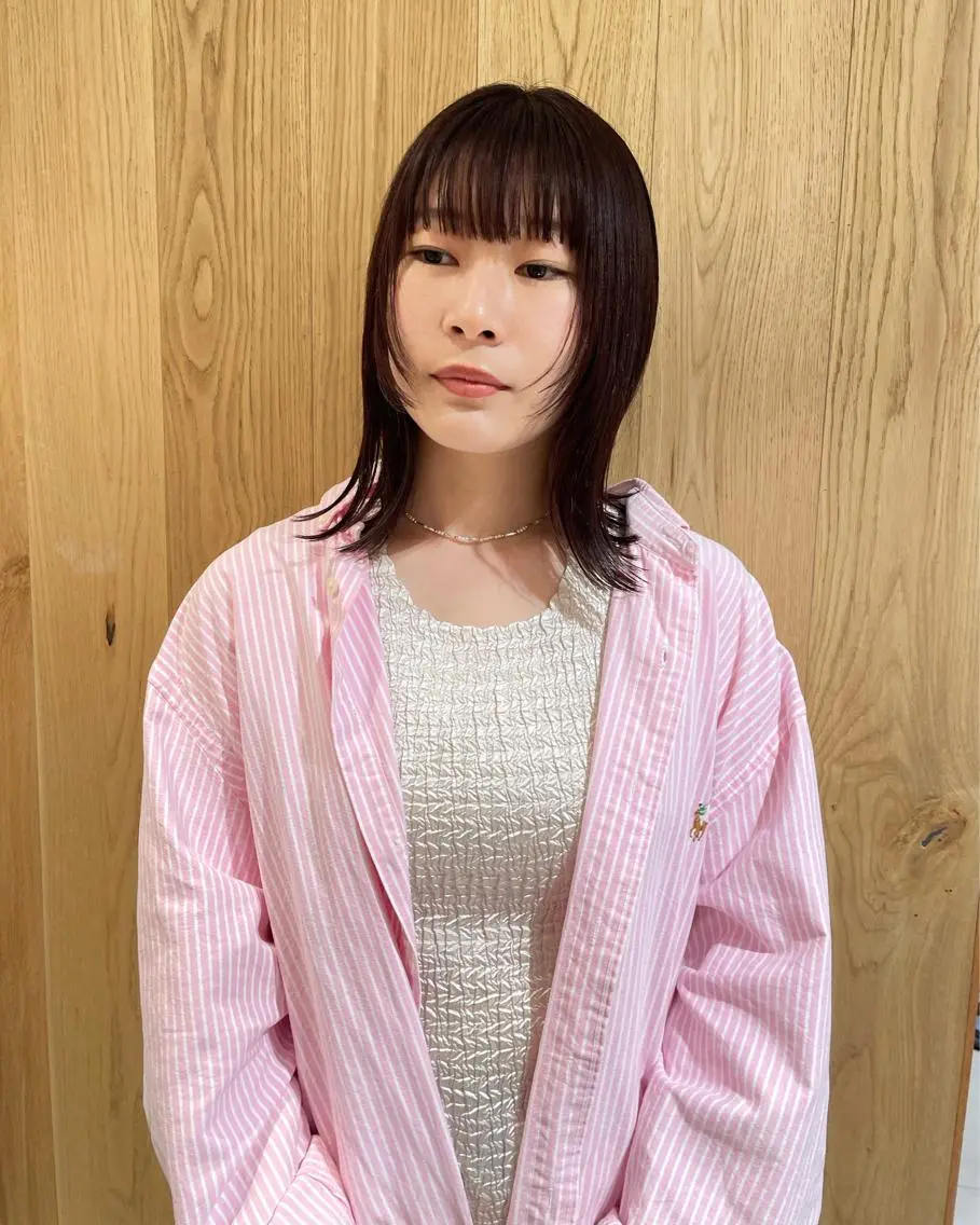 ミディアム カラー カット ヘアカラー ウルフ/ボブ/レイヤ ーカット◎ricoのヘアスタイル