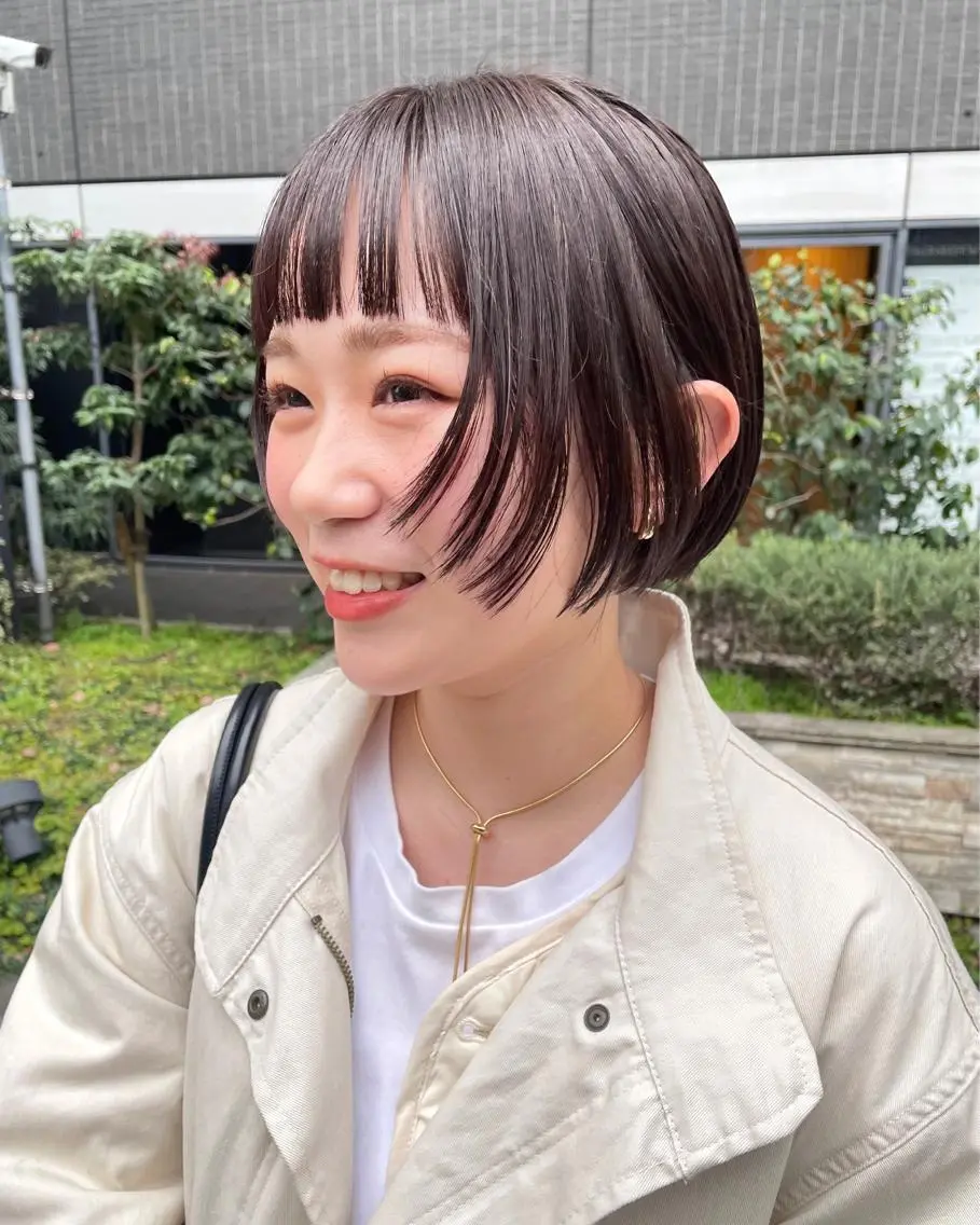 ミディアム カラー パーマ ヘアアレンジ メンズ キッズ ネイル マツエク・マツパ アイブロウ 顔まわりレイヤー レイヤーカット tatsumi/ボブ ウルフ/レイヤーのヘアスタイル