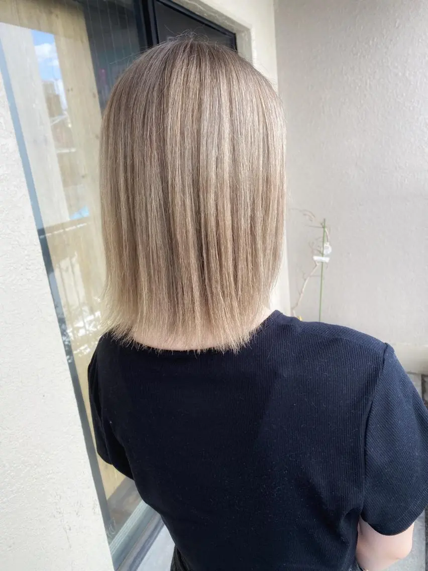 ミディアム カラー 髪質改善/レイヤー カット手塚奨のヘアスタイル