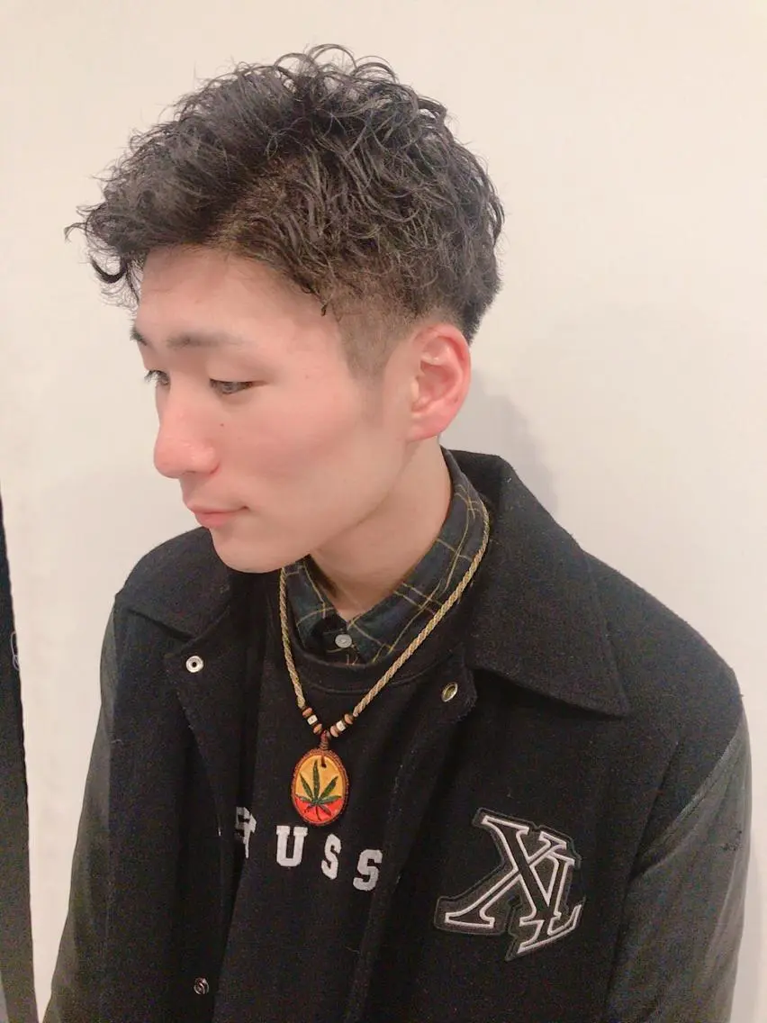 ショート カラー パーマ ヘアアレンジ メンズ メンズパーマ カット パーマ ちこ .のヘアスタイル