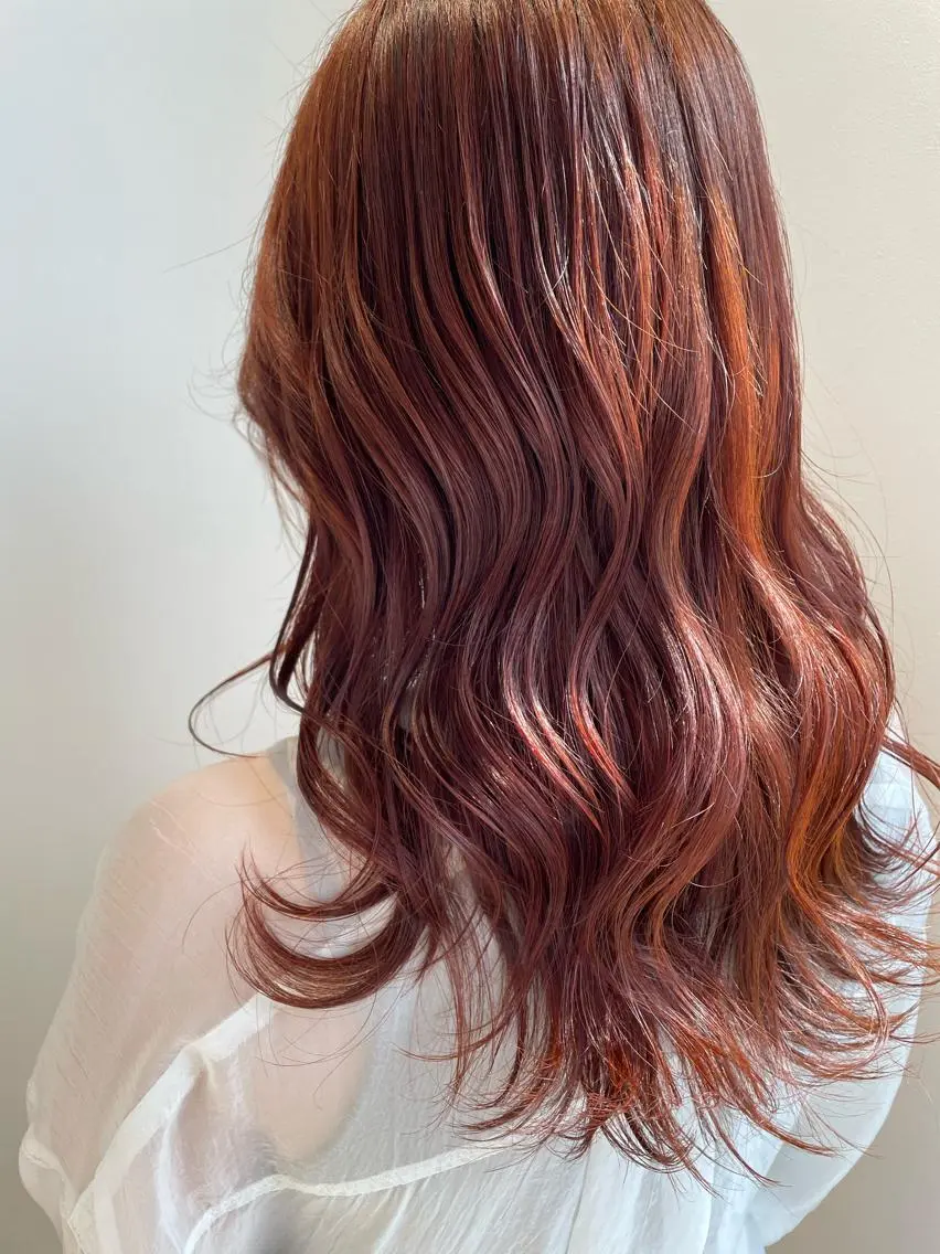 ロング カラー オレンジ カット ヘアカラー 🌷Asuka /レイヤーカット🌷のヘアスタイル