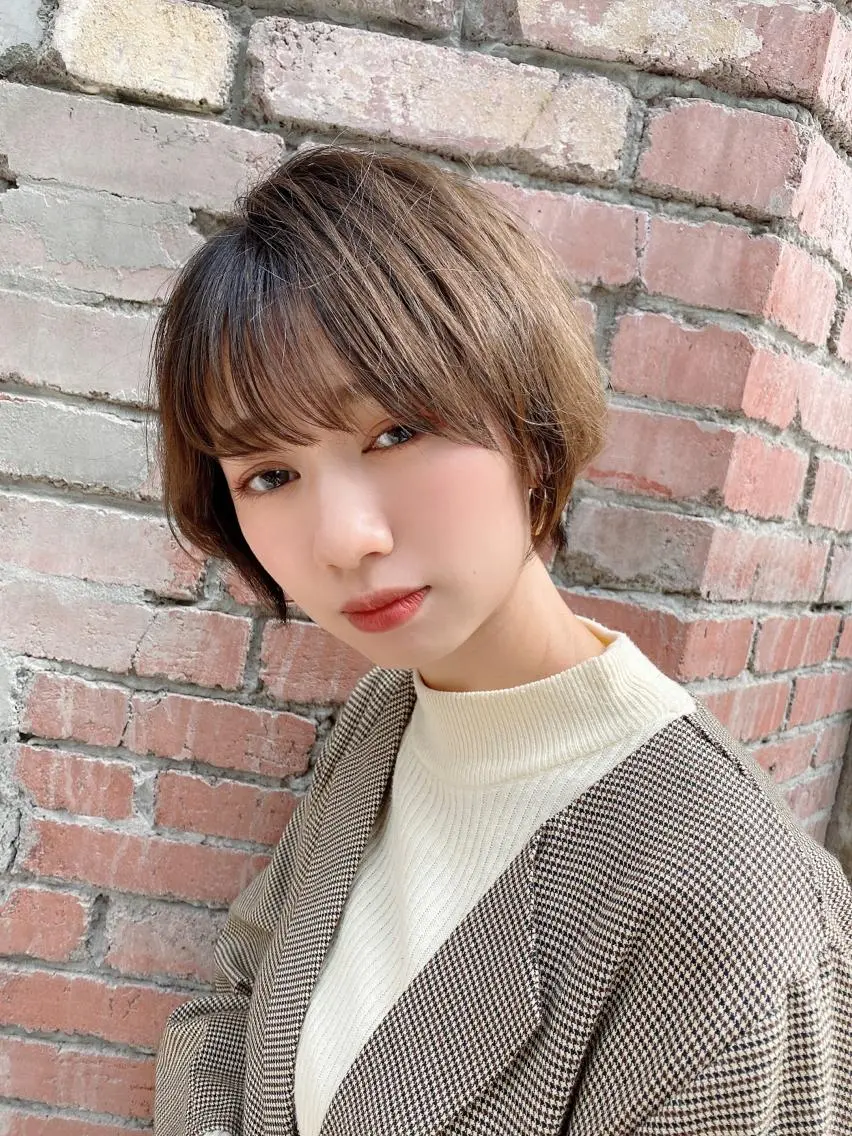 ショート カット ヘアカラー トリートメント 🌟モテ髪ショート 🌟店長 津賀涼のヘアスタイル