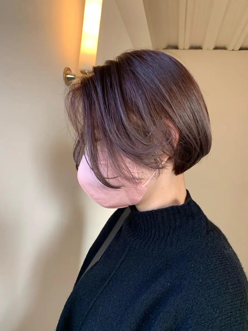 ショート カラー ヘアカラー 本間 結衣のヘアスタイル