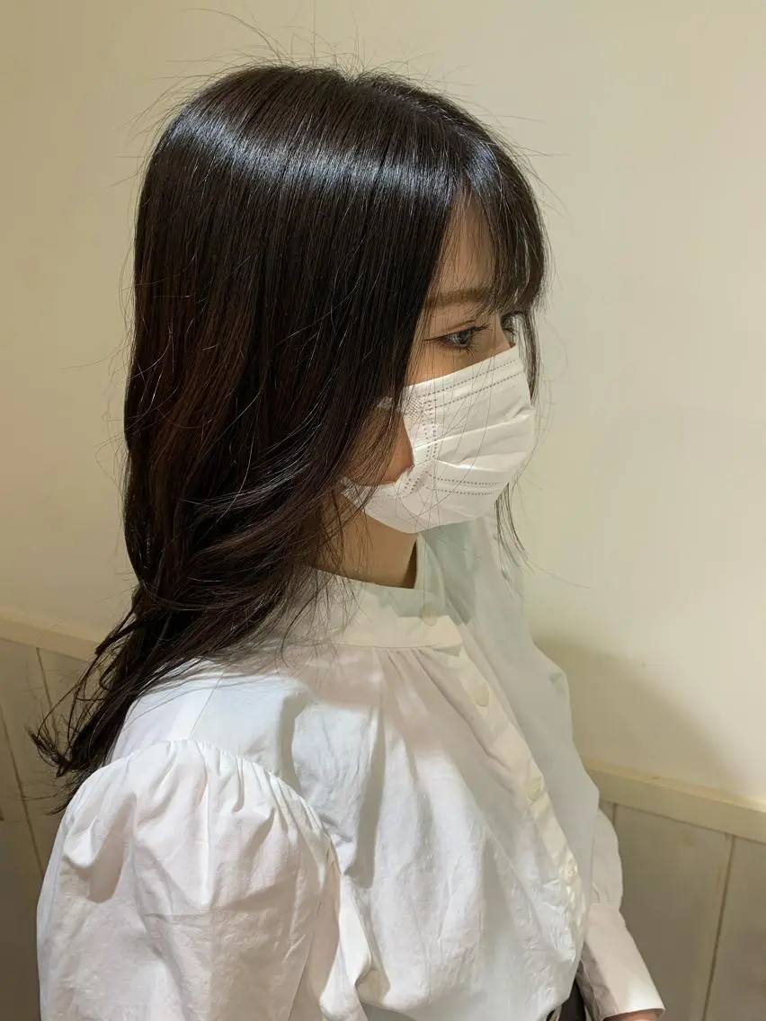 セミロング カラー 💖クボ モモ💖のヘアスタイル