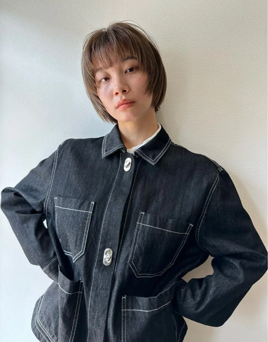 ショート カット ヘアカラー トリートメント 田中 泰正のヘアスタイル