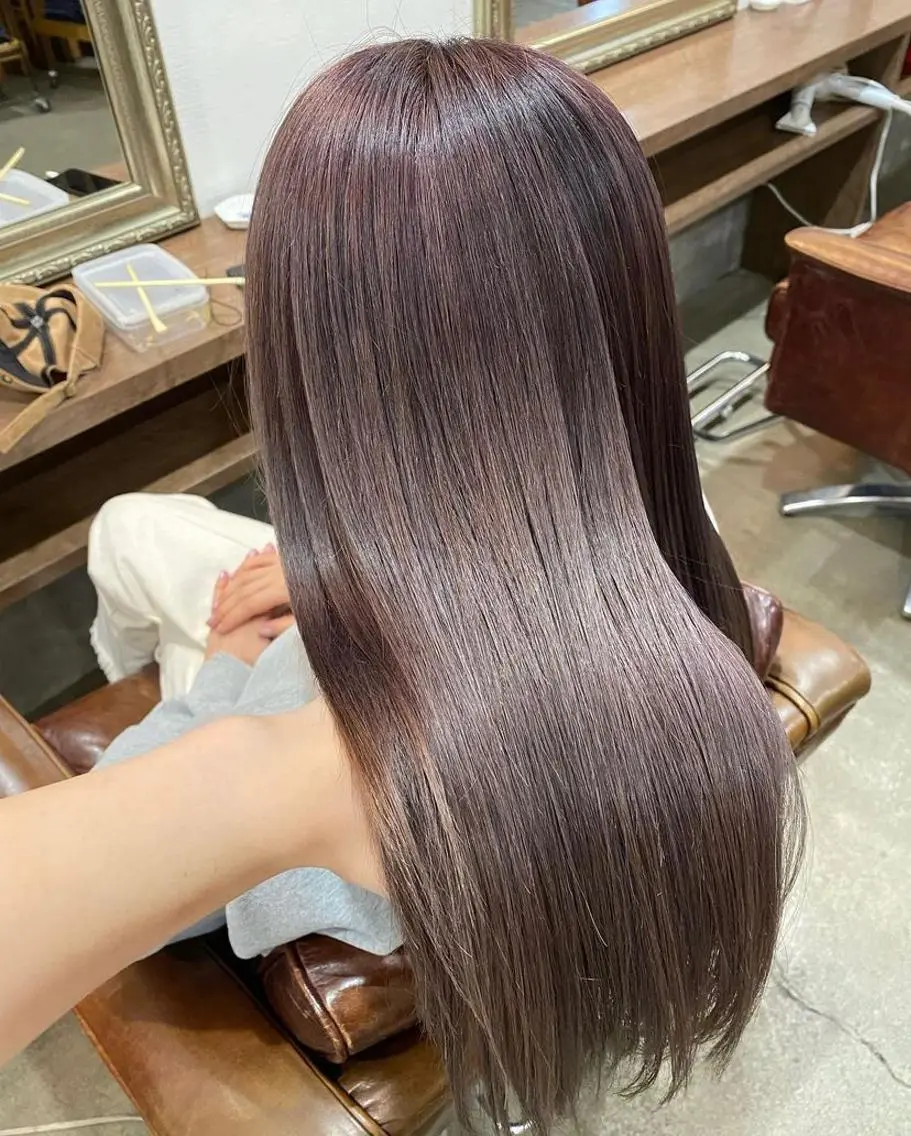 セミロング パープルカラー 🫧透明感カラー× レイヤー🫧HARUのヘアスタイル