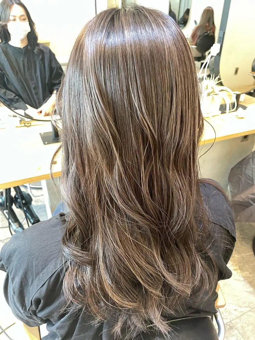 カラー 💘韓国レイヤー上 品カラーruru💘のヘアスタイル
