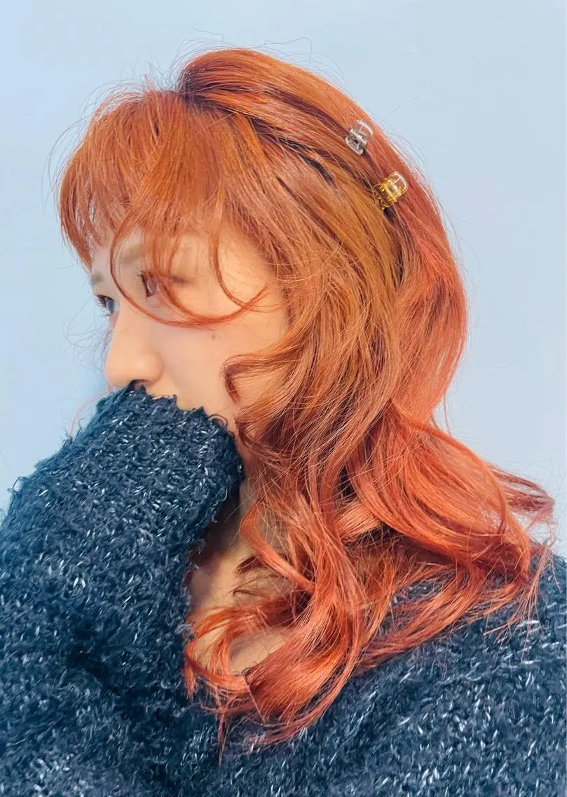 セミロング 森安 華楠のヘアスタイル