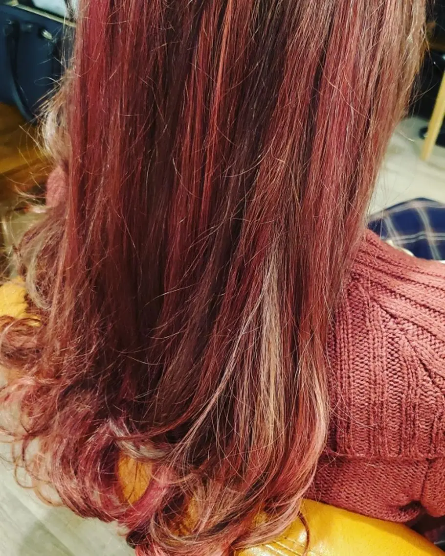 ロング カラー アディクシーカラー ブリーチ 外国人風カラー トリートメント 酸熱トリートメント ヘアカラー spa hair ark 富井直美のヘアスタイル