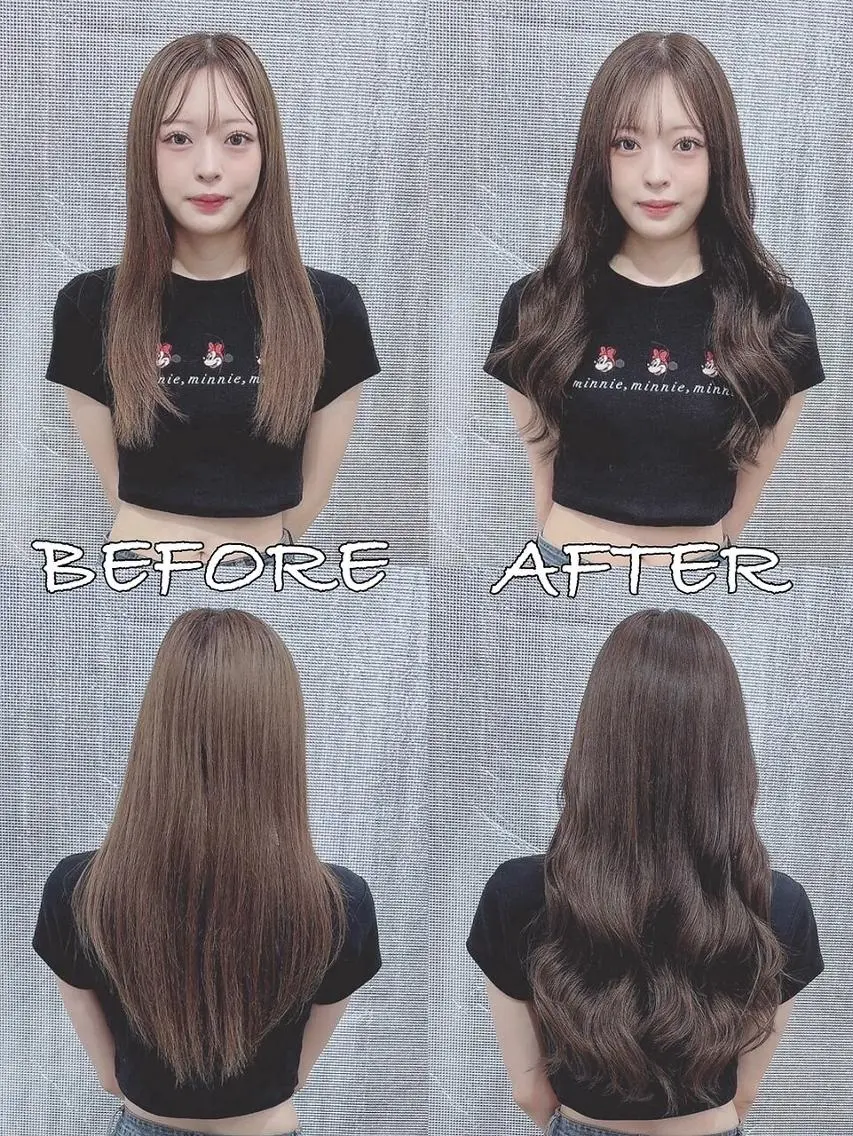 ロング カラー ヘアアレンジ シールエクステ バレイヤージュ ブリーチ ケアブリーチ ダブルカラー LIP 大阪本店 エクステ MISAのヘアスタイル