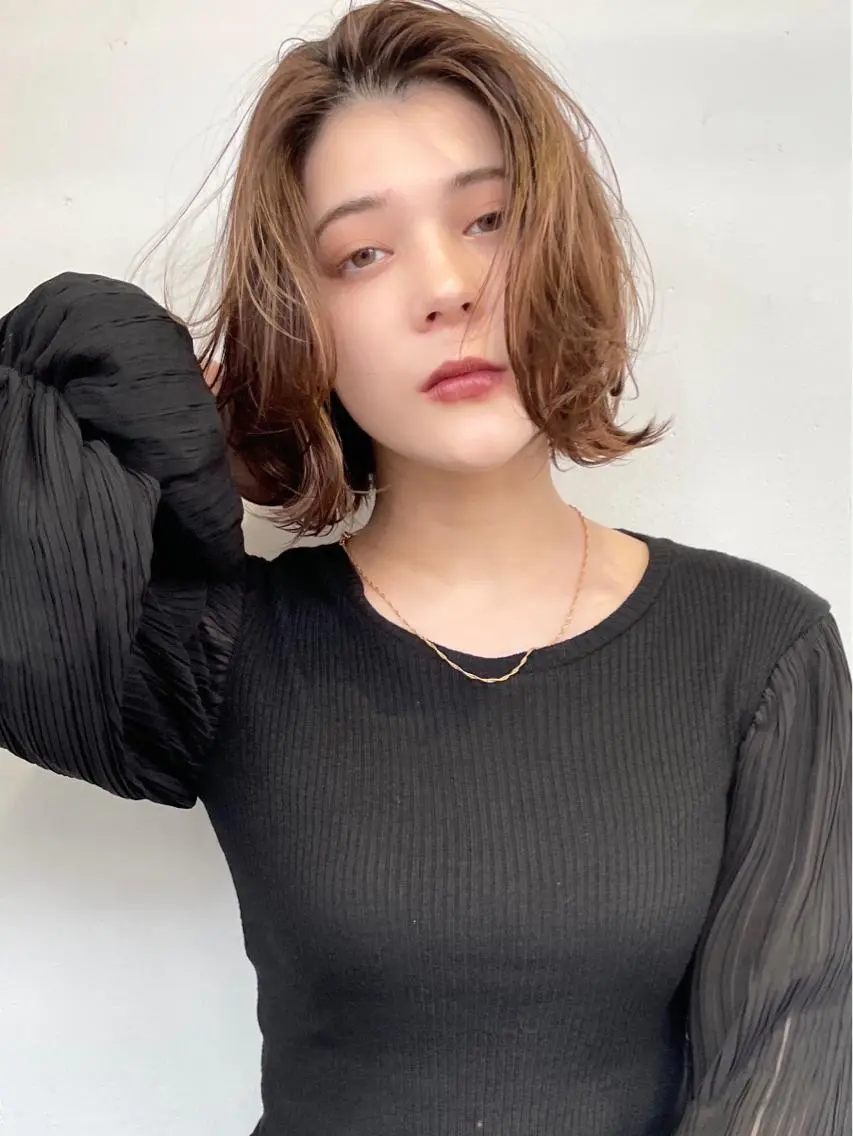 ショート カラー ボブレイヤー ボブ レイヤーカット ショート・ボブ 徳竹淳一のヘアスタイル
