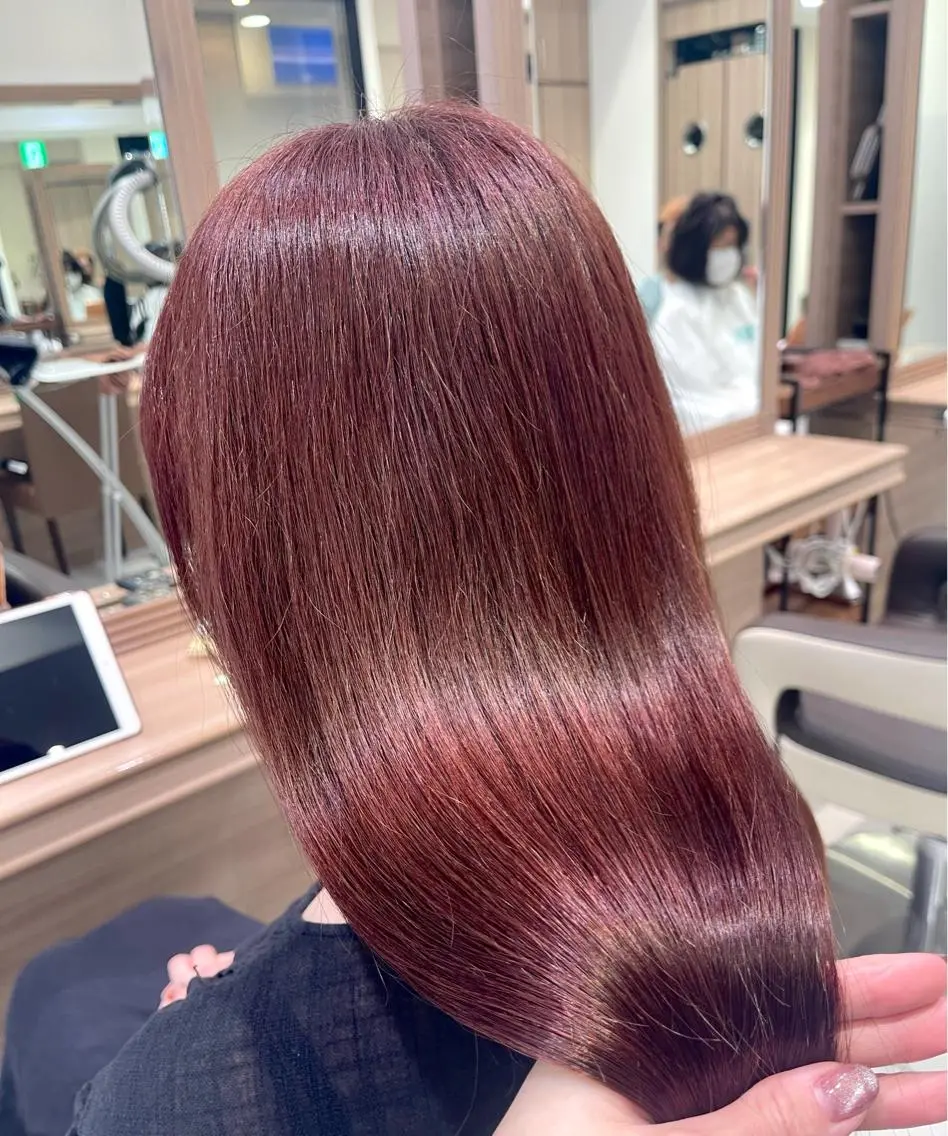 ミディアム カラー ヘアカラー トリートメント ヘアセット 艶カラー みゆう🎀のヘアスタイル