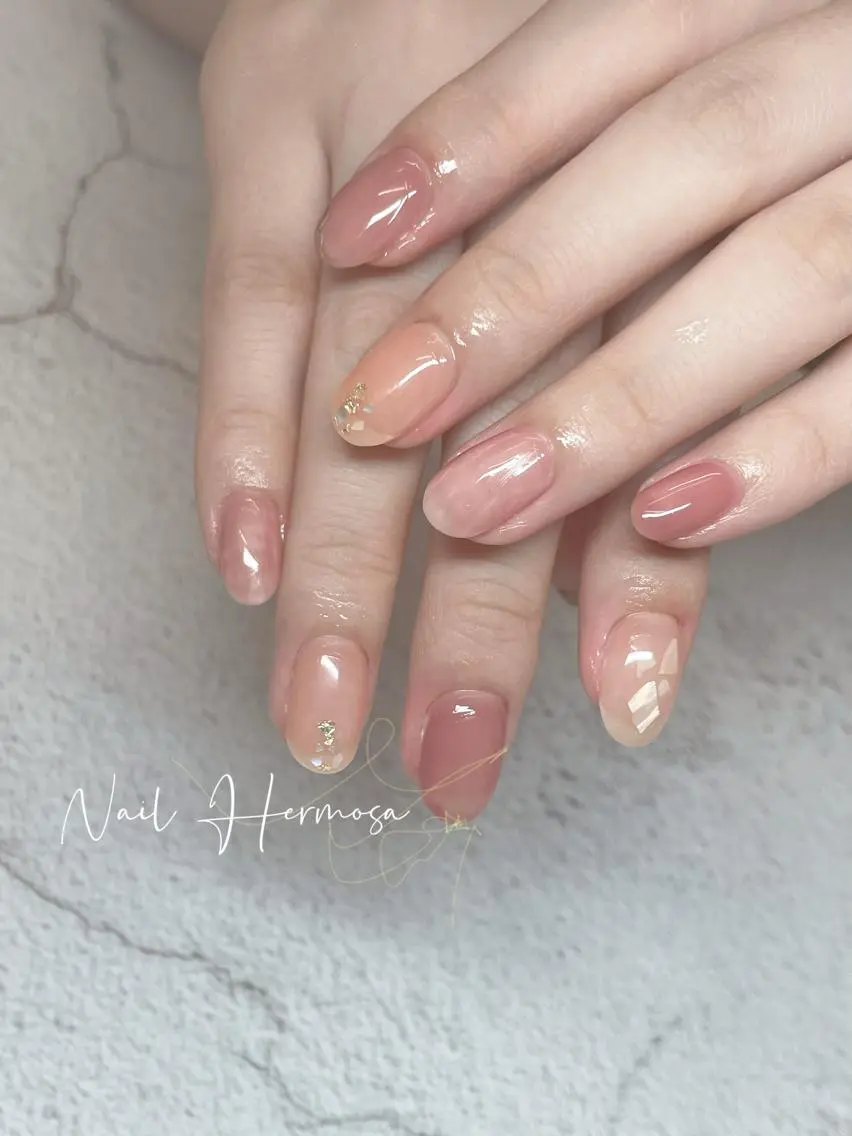 ネイル 桜ネイル 長さ出し フラッシュネイル フラワーネイル フットネイル ハンドネイル ネイル エルモサのネイルデザイン