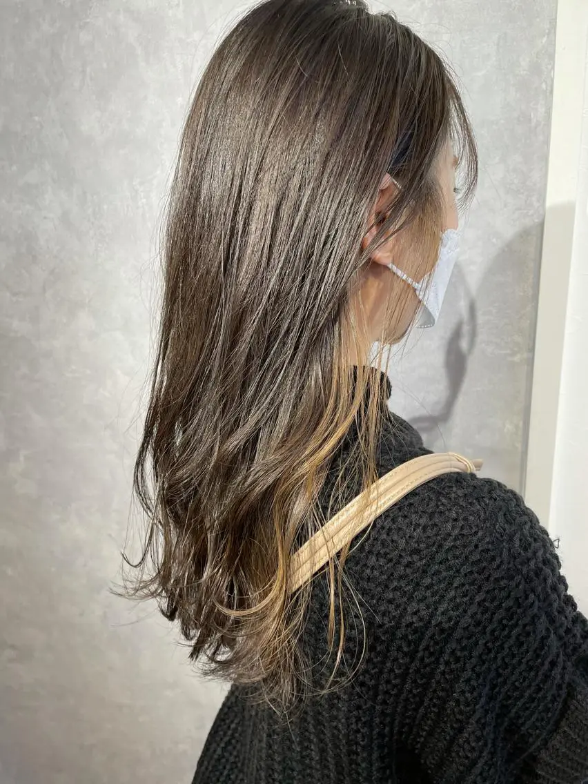 セミロング ヘアカラー 【髪質改善】 川津翔太のヘアスタイル