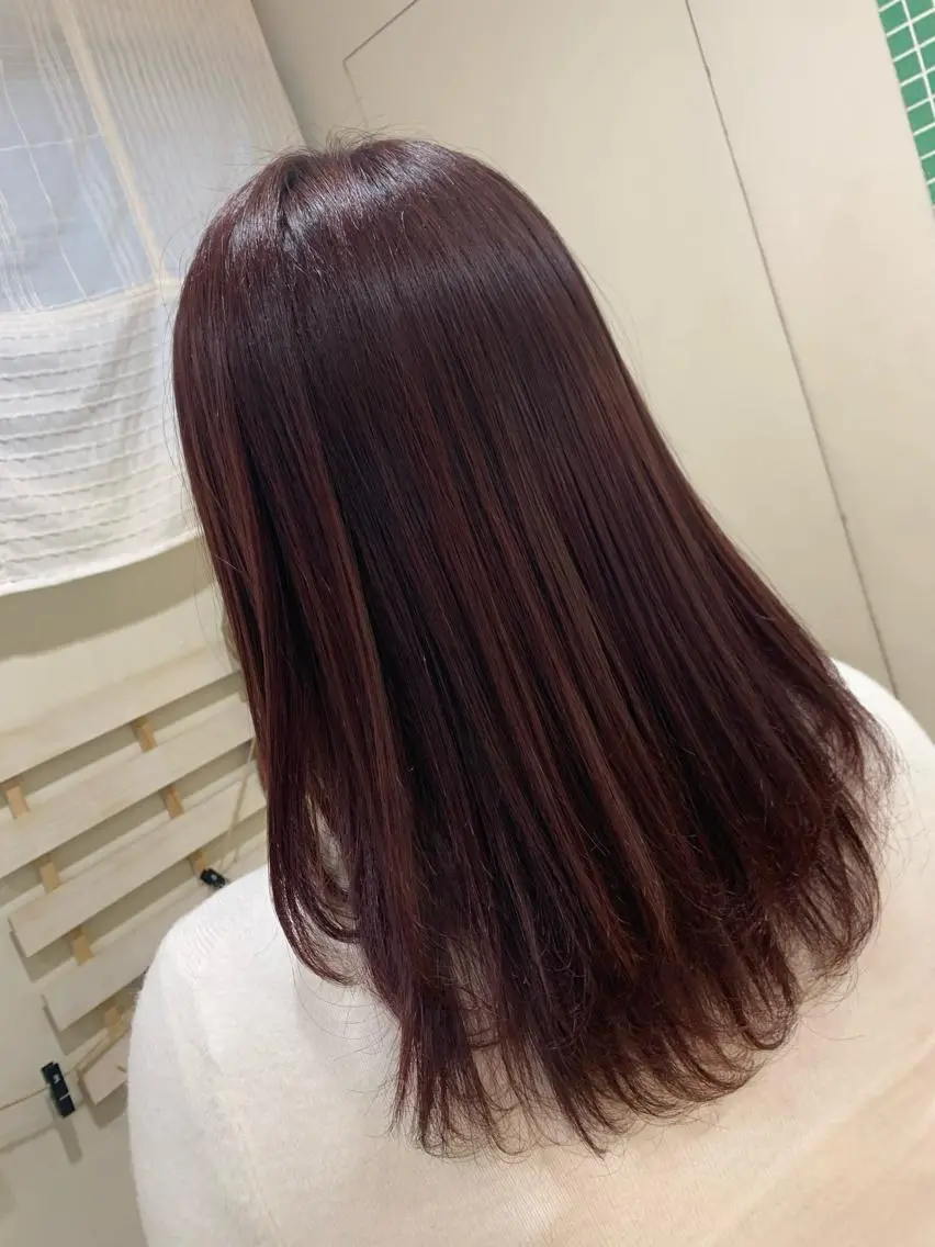 セミロング カット ヘアカラー トリートメント 丸山 亜加理のヘアスタイル