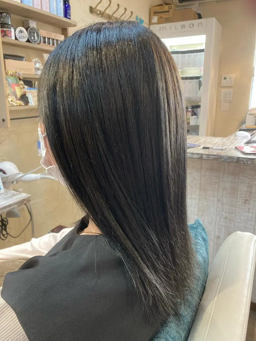 セミロング カット 縮毛矯正 トリートメント 🌈20年目突入🎉 山口のヘアスタイル