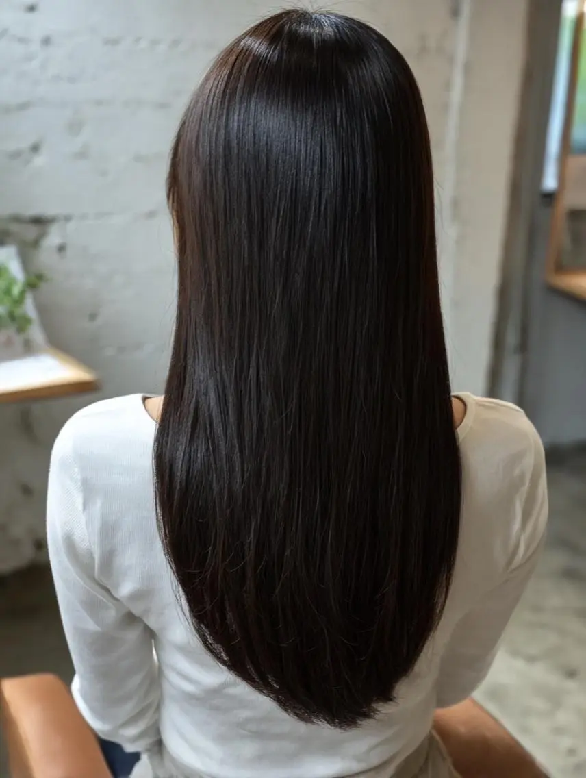セミロング カット 縮毛矯正 トリートメント TELAHAIR 髪質改善特化型サロンのヘアスタイル