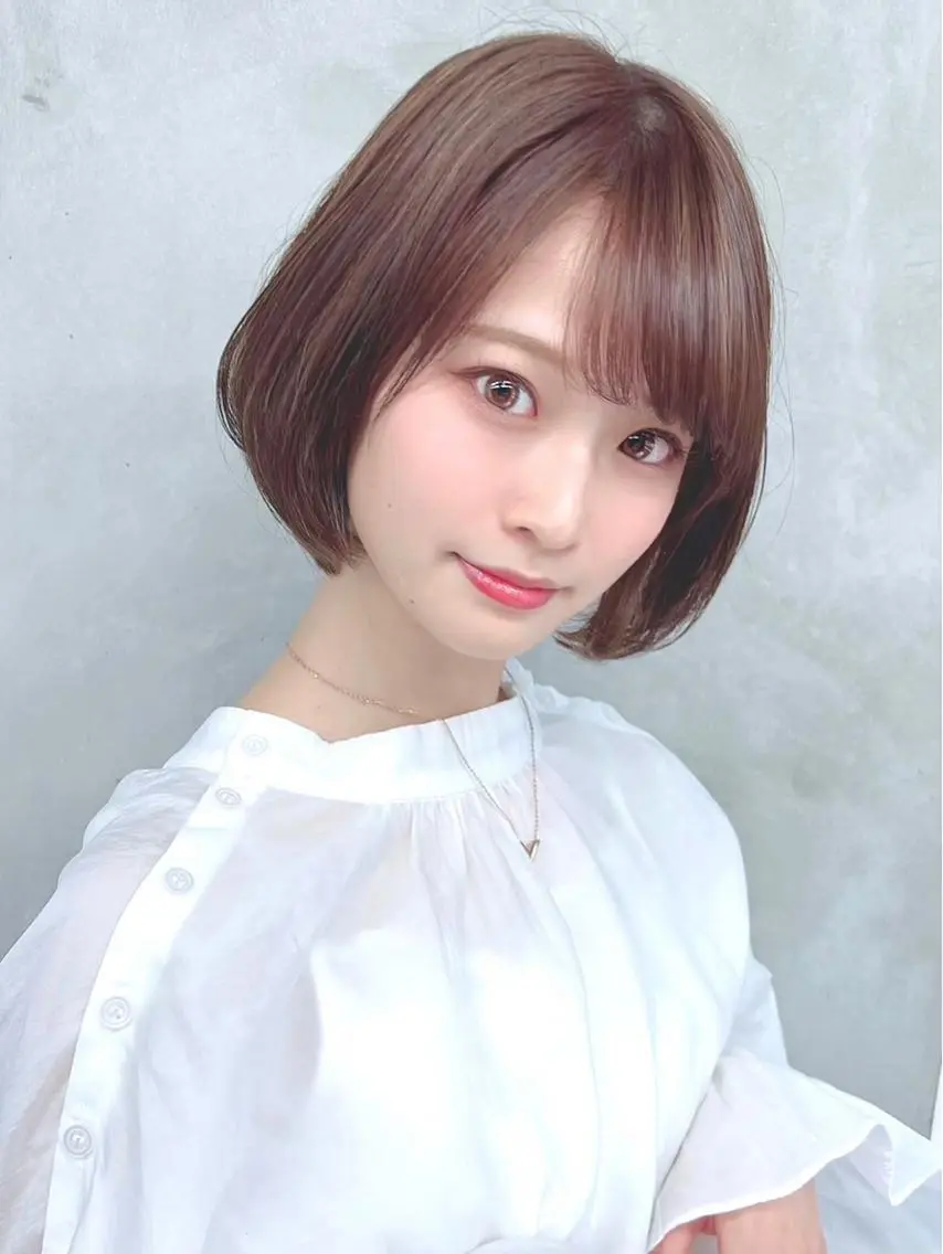 ミディアム カラー パーマ ヘアアレンジ カット トリートメント 【公式】amble luxe池袋東口🩷のヘアスタイル