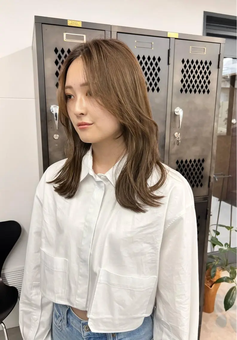 セミロング カラー カット ヘアカラー トリートメント 樫原裕二/レイヤー カット/透明感カラーのヘアスタイル
