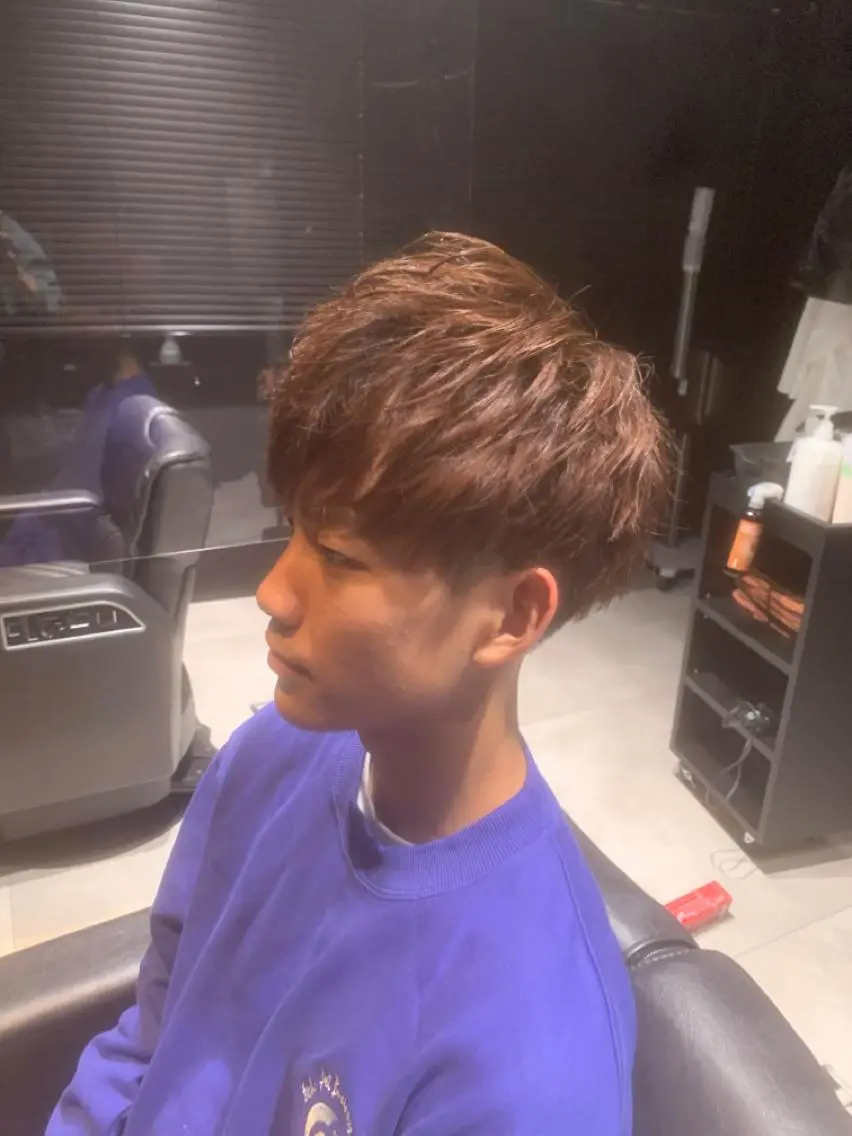 ミディアム 阿部 春道のヘアスタイル