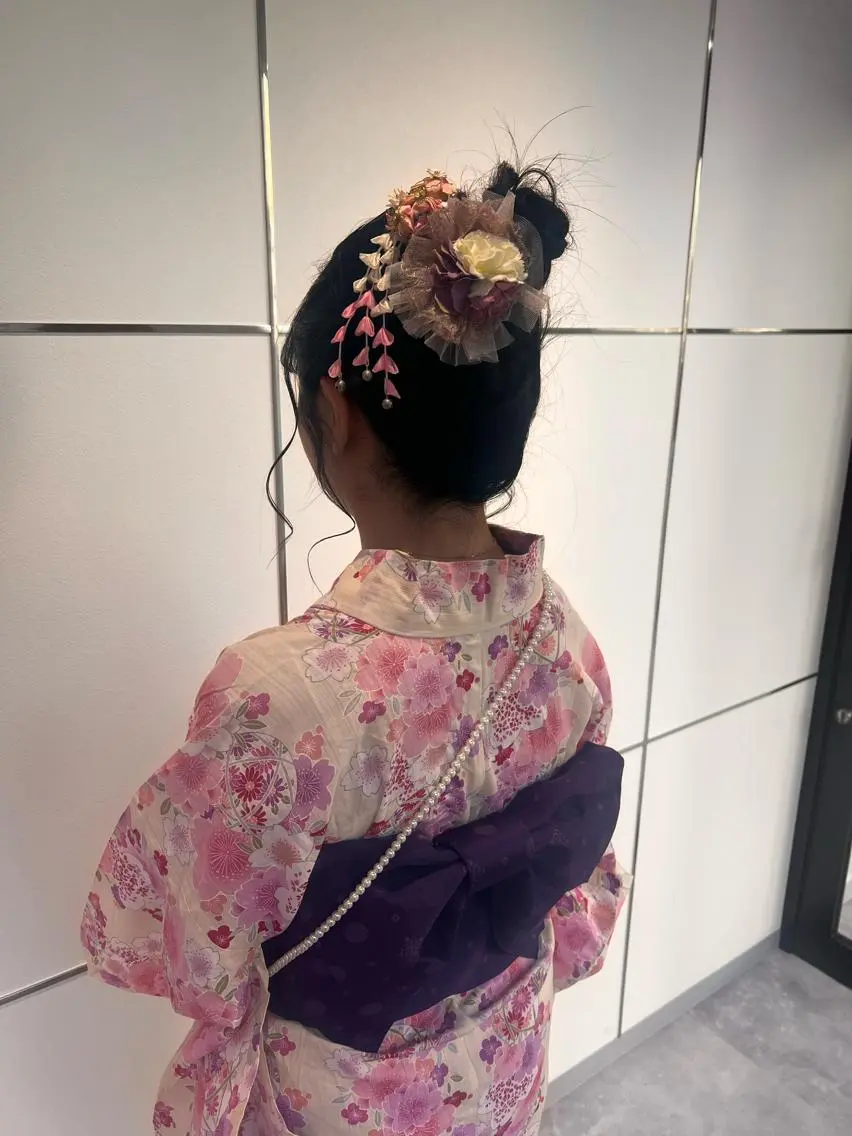 ヘアアレンジ 着付け 💓Yuri💓 ハイトーン/デザインのヘアスタイル