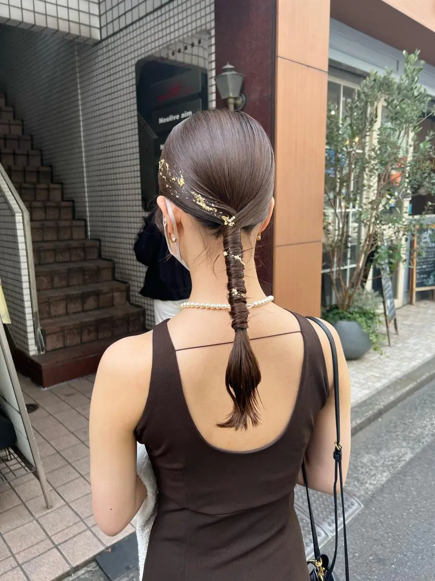ロング ヘアアレンジ ヘアセット karin🌛ボブ/ 透明感たっぷりカラーのヘアスタイル