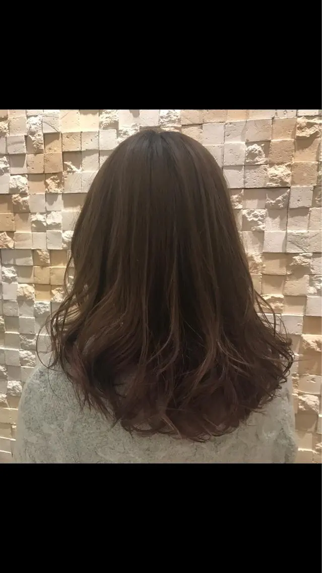 セミロング カラー パーマ 透明感カラー グレージュ ❣️モテ髪❣️佐野 圭佑のヘアスタイル