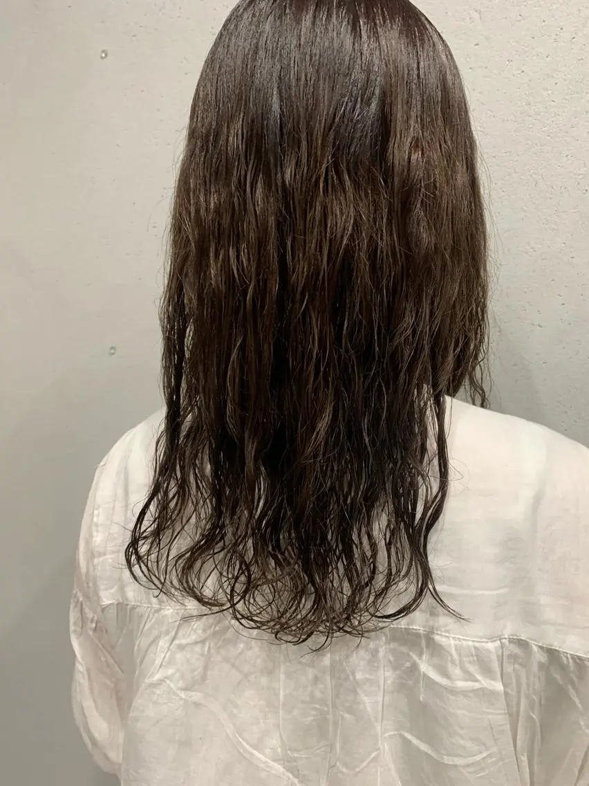 ロング パーマ ボブパーマコテ巻き風 パーマNo1深江秀平のヘアスタイル