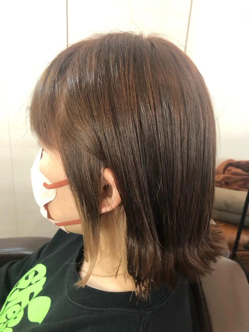 ミディアム カラー イヤリングカラー 外ハネヘア 🌺✨小川 友佳✨🌺のヘアスタイル