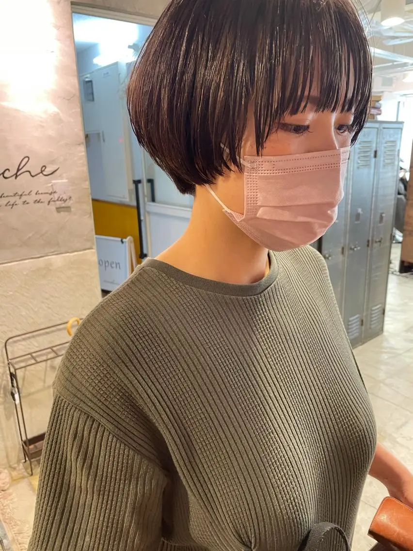 ショート カット ヘアカラー トリートメント ayane⭐️ボブ・ ショート・パーマのヘアスタイル