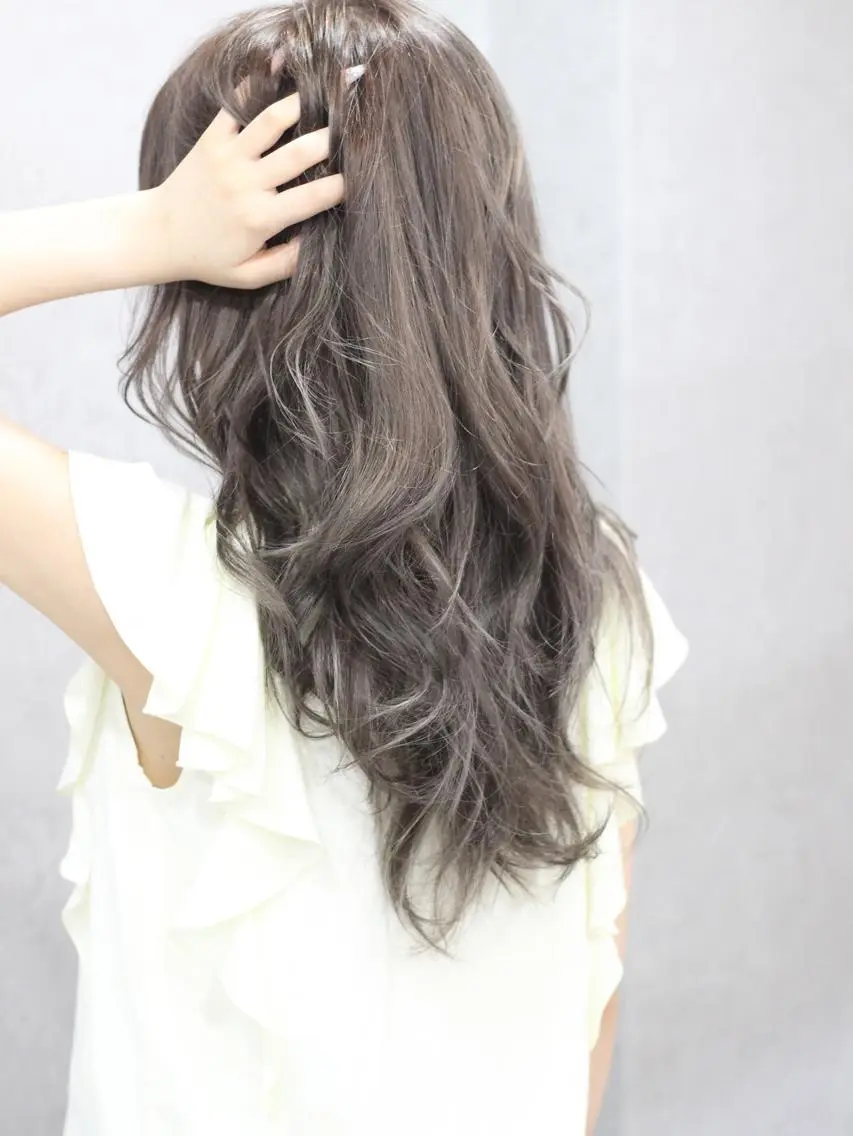 セミロング カラー チビ編み込みエクステ シールEXどぅ〜すのヘアスタイル