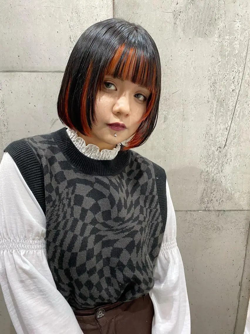 ショート カラー ヘアアレンジ メンズ アイブロウ オレンジ カット ヘアカラー トリートメント 東 寛道のヘアスタイル