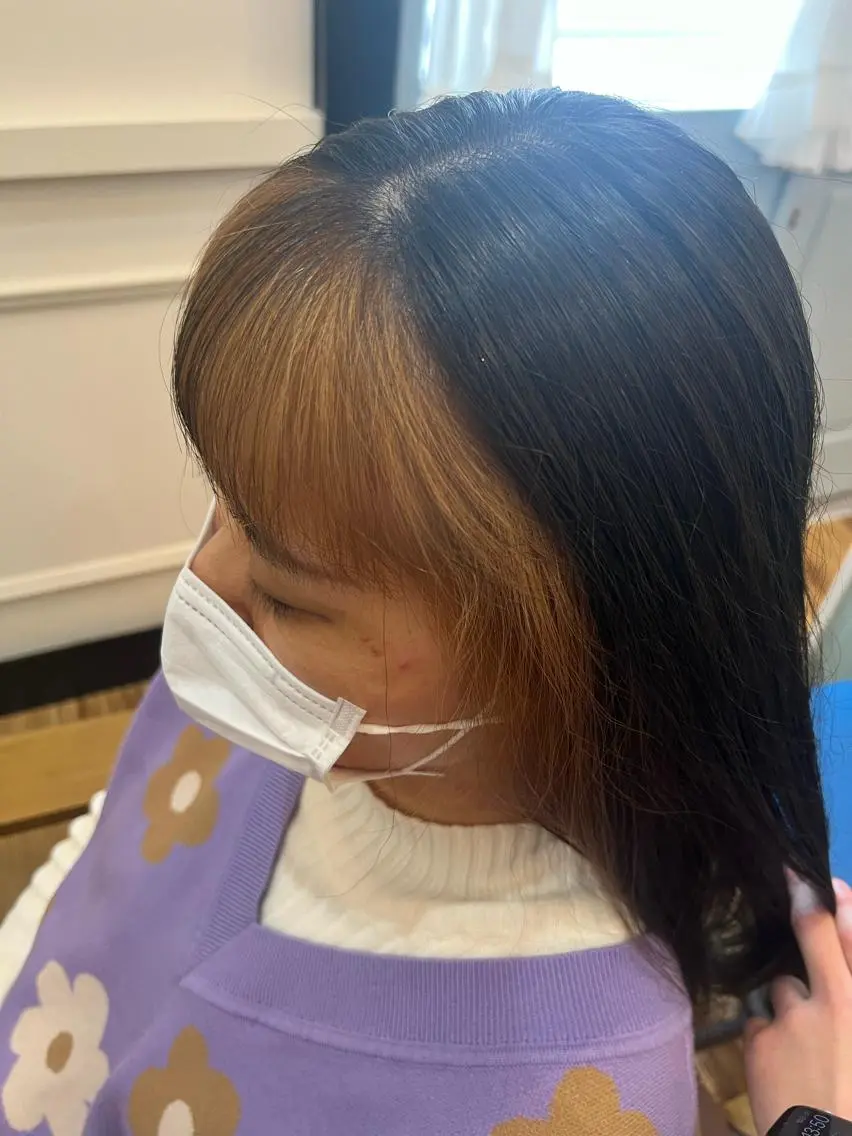 ロング カラー 黒髪 インナーカラー 🐰ハイトーンカラー 畠山 渡🐰のヘアスタイル