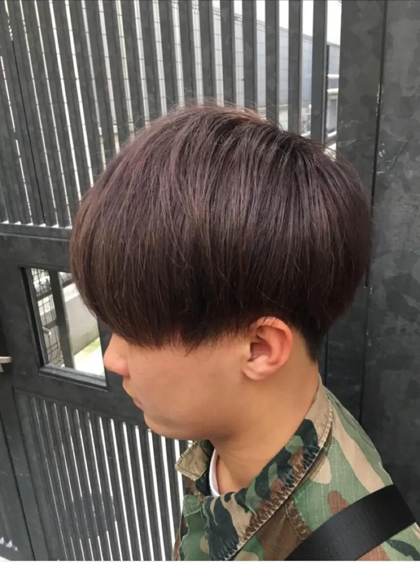 ミディアム カラー メンズ マッシュ グレージュ パープルカラー パープルグレージュ 限定クーポン 💕大量更新ブリーチのヘアスタイル
