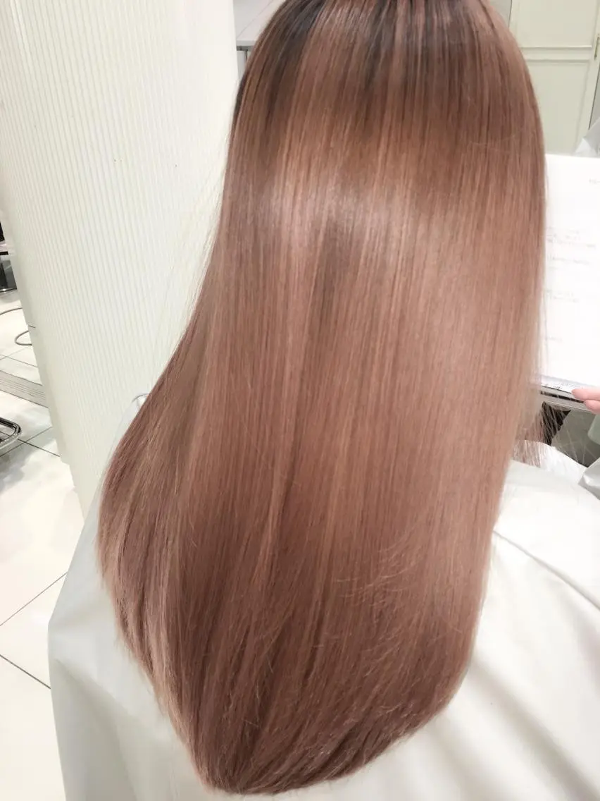 ロング カラー パーマ 縮毛矯正 カット ヘアカラー トリートメント 縮毛矯正/髪質改善 /ブリーチ/東陽町✨のヘアスタイル