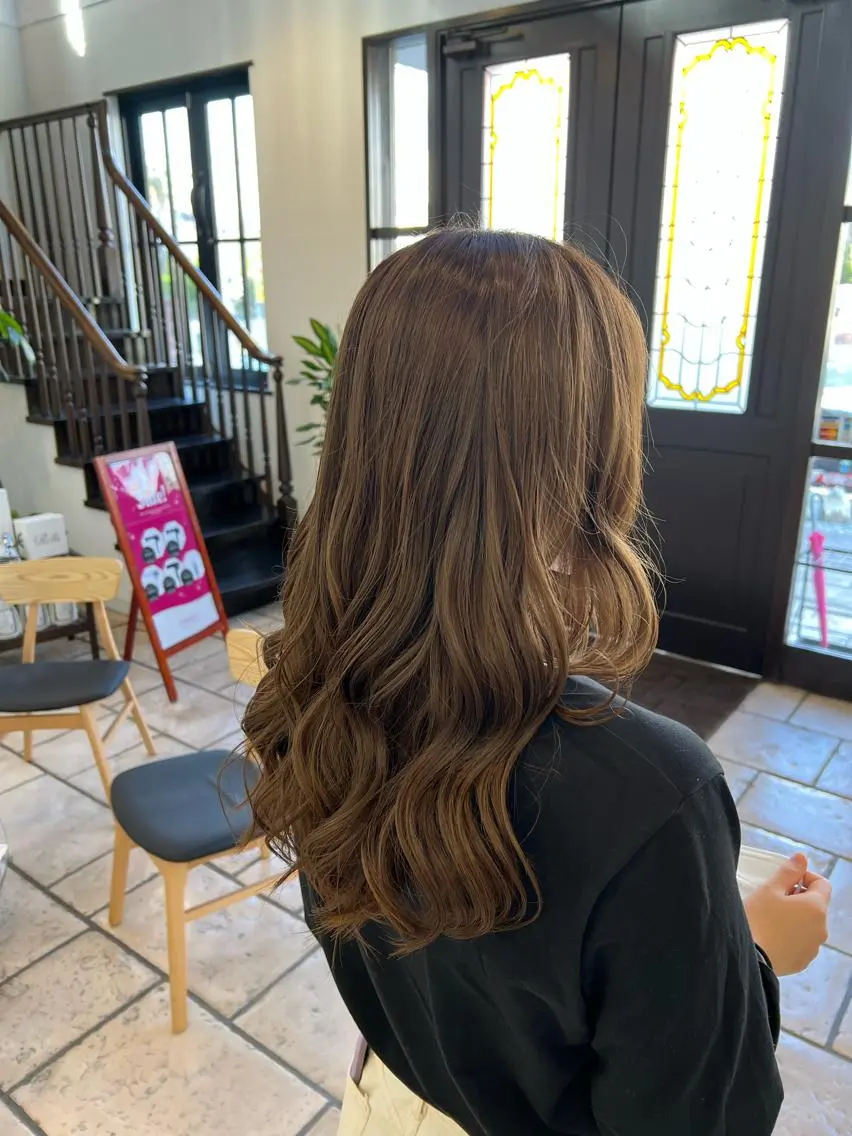 ロング カラー カット ヘアカラー トリートメント 門脇 真生人のヘアスタイル