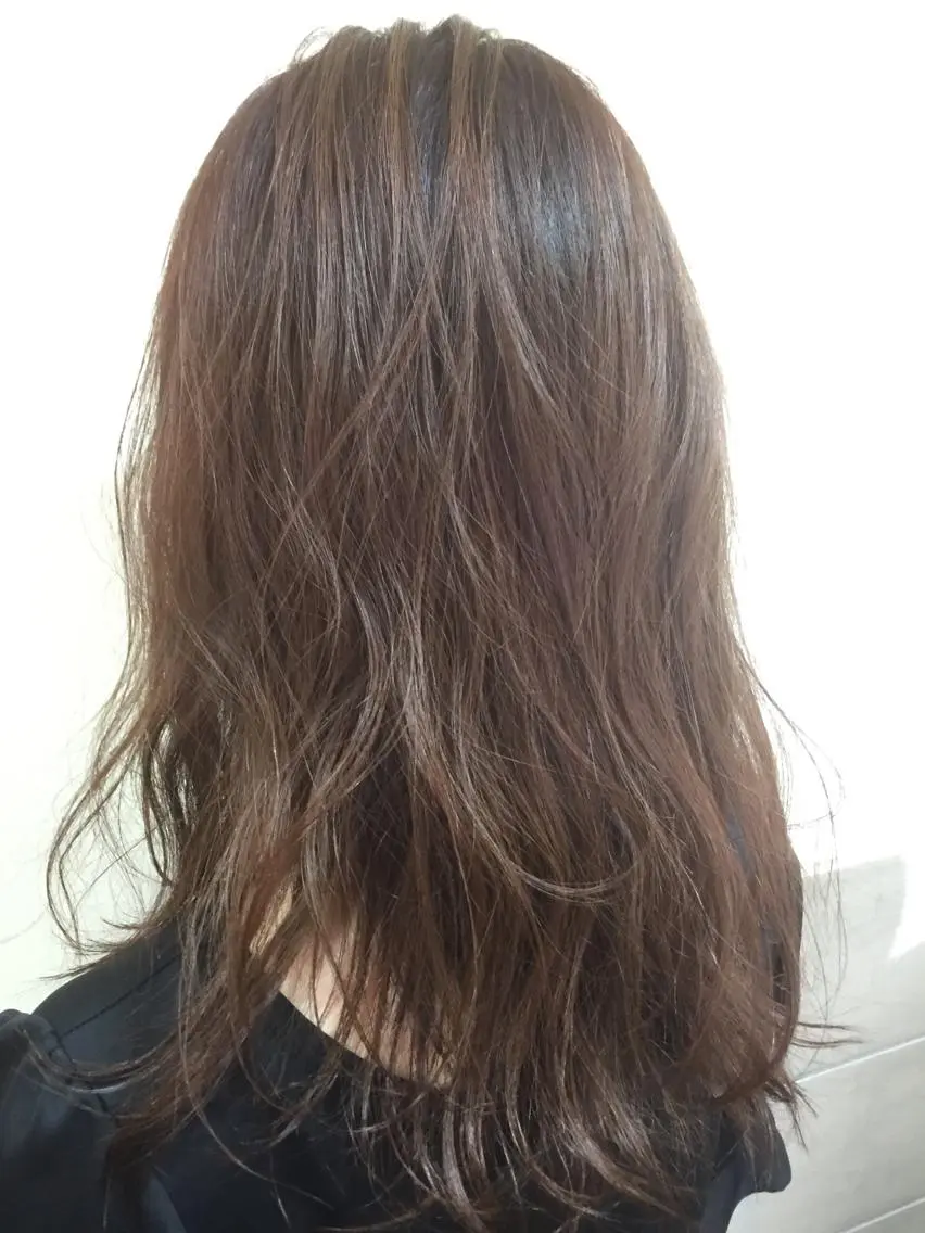 ロング カラー パーマ ブラウンカラー 透明感カラー 可愛いを作る神 ナオヒロのヘアスタイル