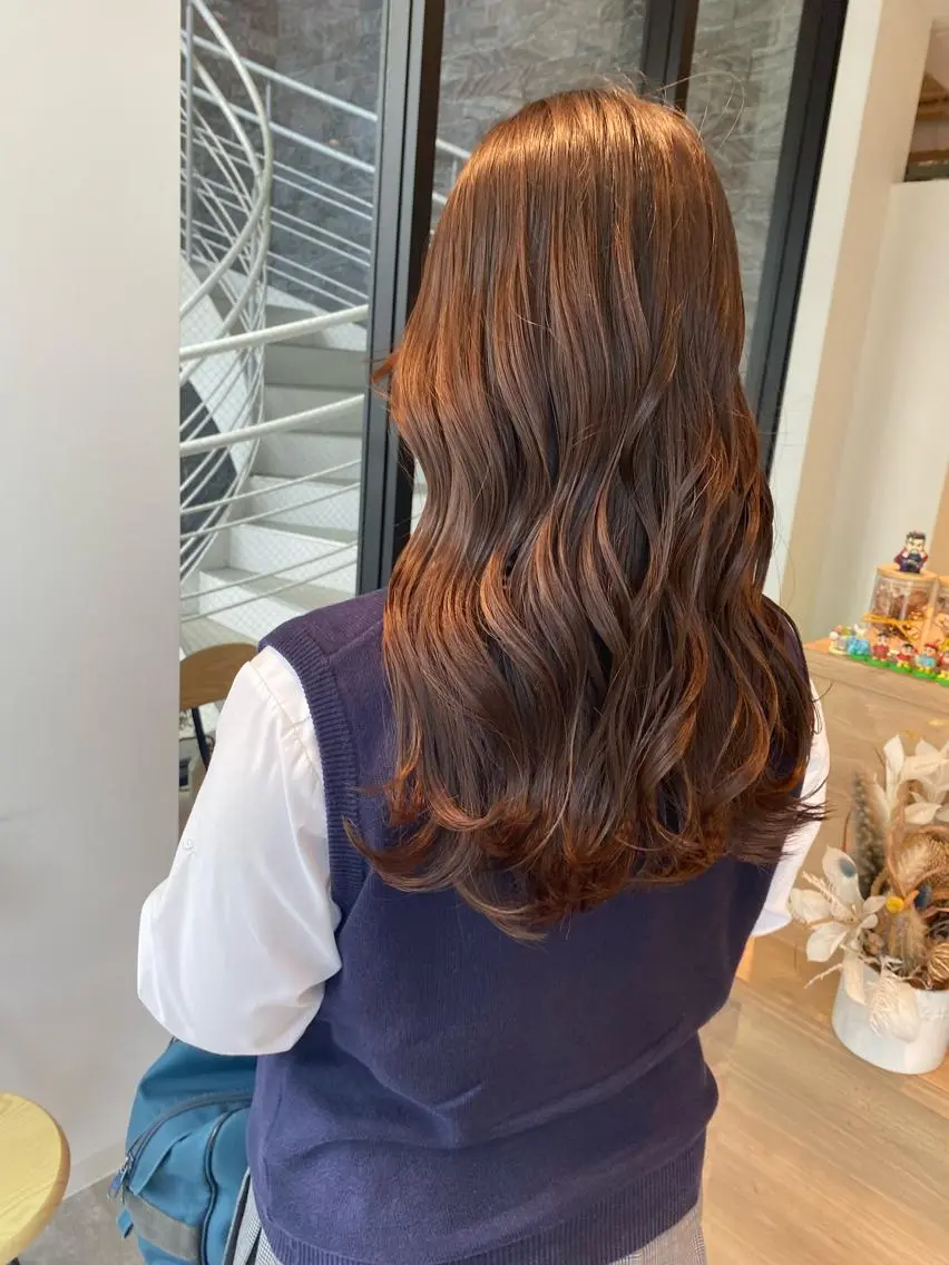 ロング カラー ブラウンカラー オスズ 🎀´-のヘアスタイル