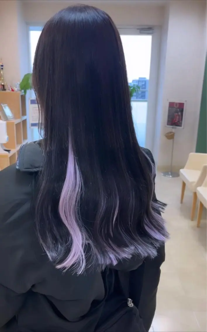 セミロング カラー 暖色/ブリーチカラー 🎀 M i k uのヘアスタイル
