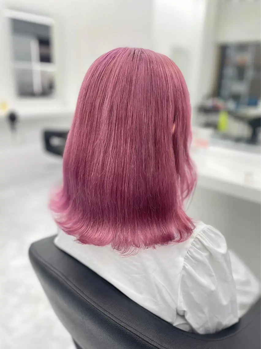 セミロング カラー ヘアアレンジ 【縮毛矯正ブリーチ】 MANATO🌈のヘアスタイル