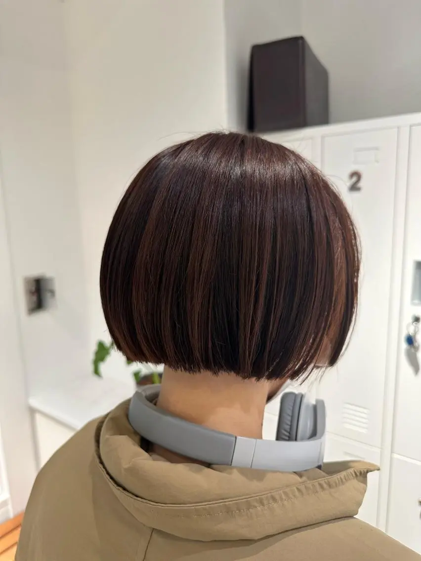 ショート カラー ピンクカラー ボブ カット ヘアカラー Annie 吉田 裕美のヘアスタイル