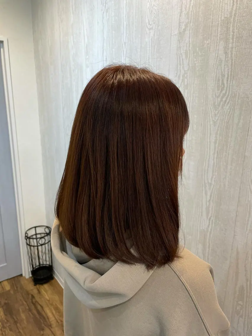 ミディアム カラー ベージュカラー ピンクカラー ピンクベージュ ヘアカラー トリートメント TELA HAIR 守谷のヘアスタイル