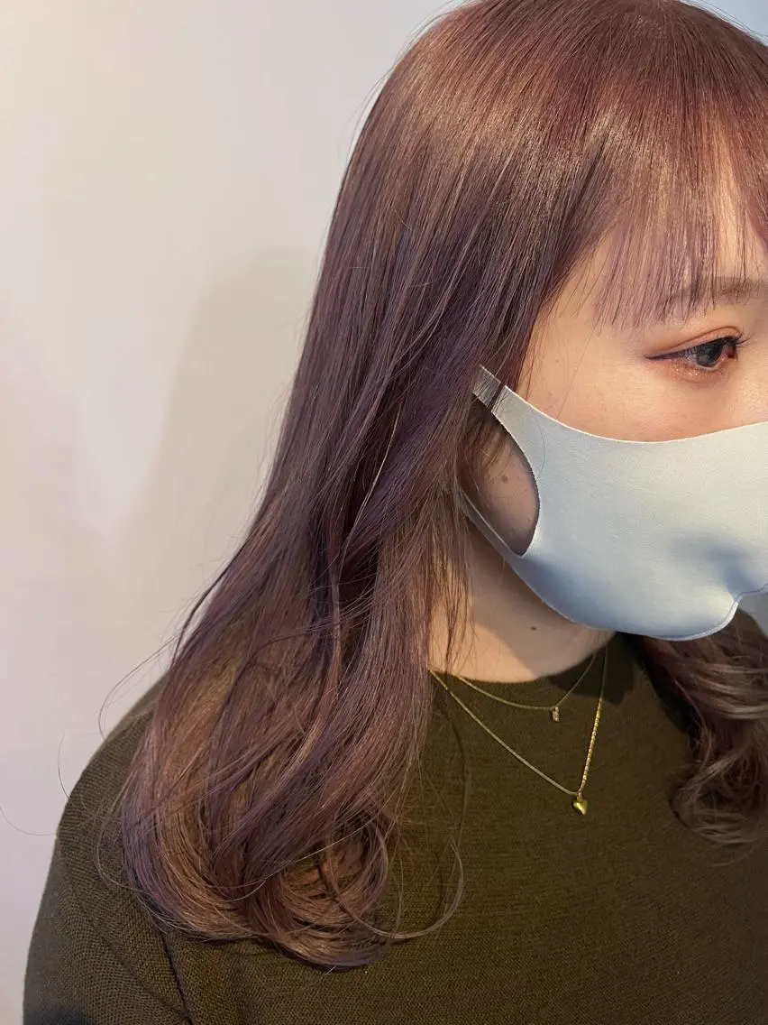 ロング カラー ベージュカラー ミルクティーベージュ ピンクカラー ピンクベージュ 🤍中野 レオ🤍のヘアスタイル