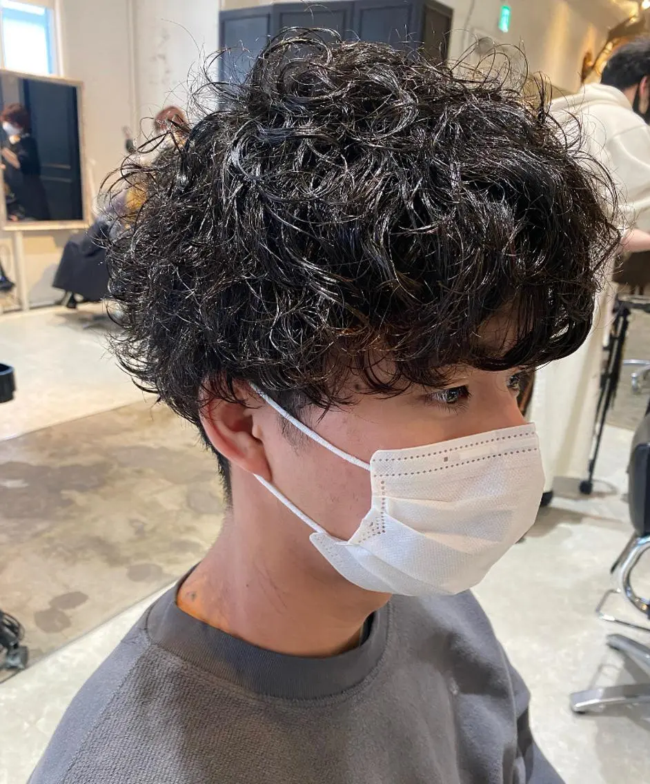 ミディアム ミディアムパーマ バレイヤージュ職人 🔥代表YU-SHIのヘアスタイル
