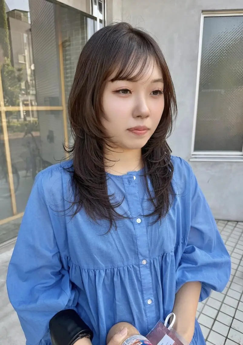 ミディアム カラー レイヤーカット カット ヘアカラー トリートメント 韓国/ボブ/まつパ 🩰aikaのヘアスタイル