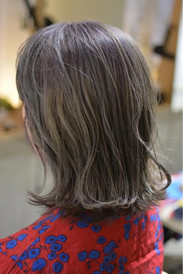 ミディアム カット ヘアカラー トリートメント 木村 創造🌟 デザインカラーお任せのヘアスタイル