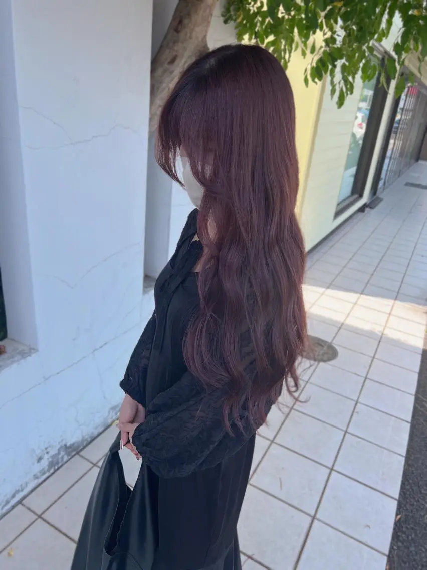 ロング カラー ラベンダーカラー ピンクカラー ピンクラベンダー ヘアカラー 具志 正太のヘアスタイル