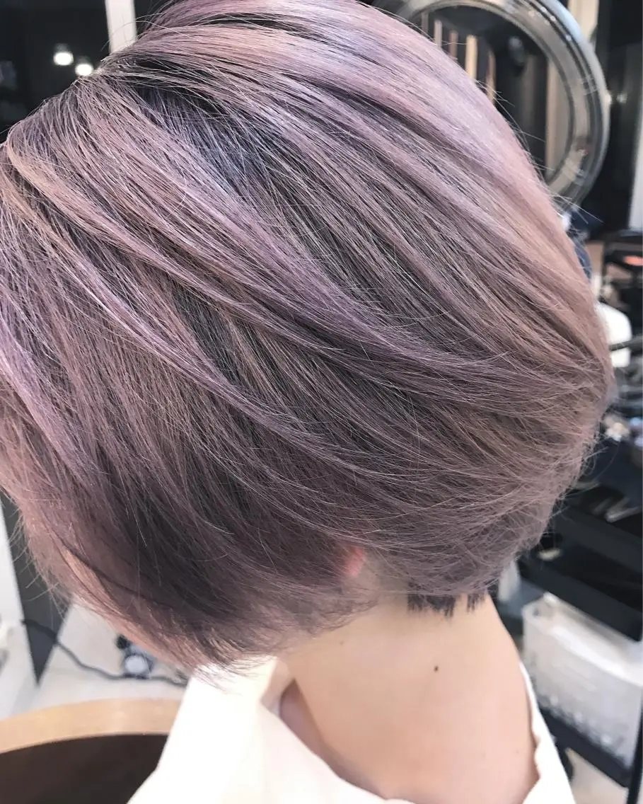 ショート カラー アッシュ ブリーチ グラデーションカラー ピンクカラー ピンクアッシュ 武田 清久のヘアスタイル
