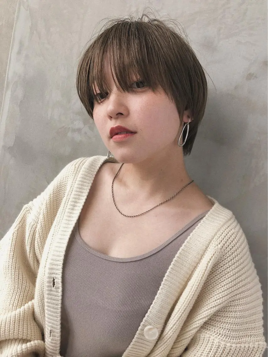 ショート カラー パーマ ヘアアレンジ ショートヘア TOMO GEEKS代表のヘアスタイル