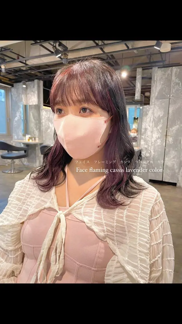 ミディアム カラー パーマ ヘアアレンジ メンズ キッズ ネイル マツエク・マツパ アイブロウ メンズブリーチ ミストバング ブリーチ ダブルカラー フェイスフレーミング 透明感カラー・レイヤ ー🎀amika🎀のヘアスタイル